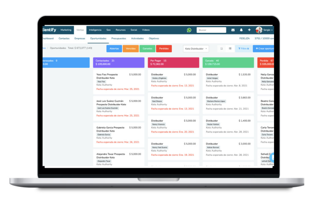 netelip clientify funcionalidades