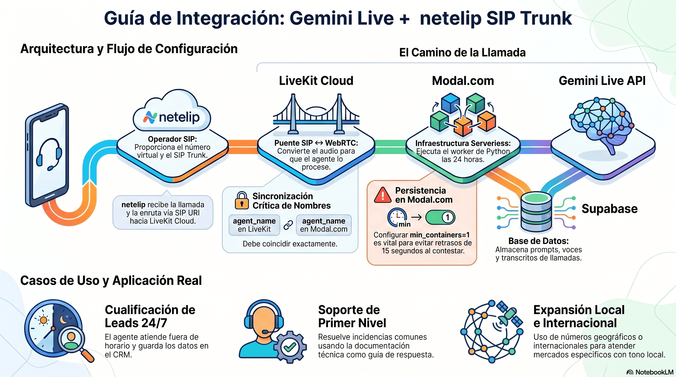 Integración Gemini Live con los números virtuales de netelip