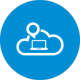 Icono azul de vDesktop Icono azul de los escritorios virtuales